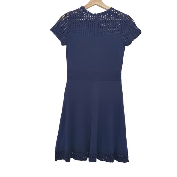 Michael Kors | Soft Mesh Panel Fit and Flare Stretch Dress - Picture 6 of 12